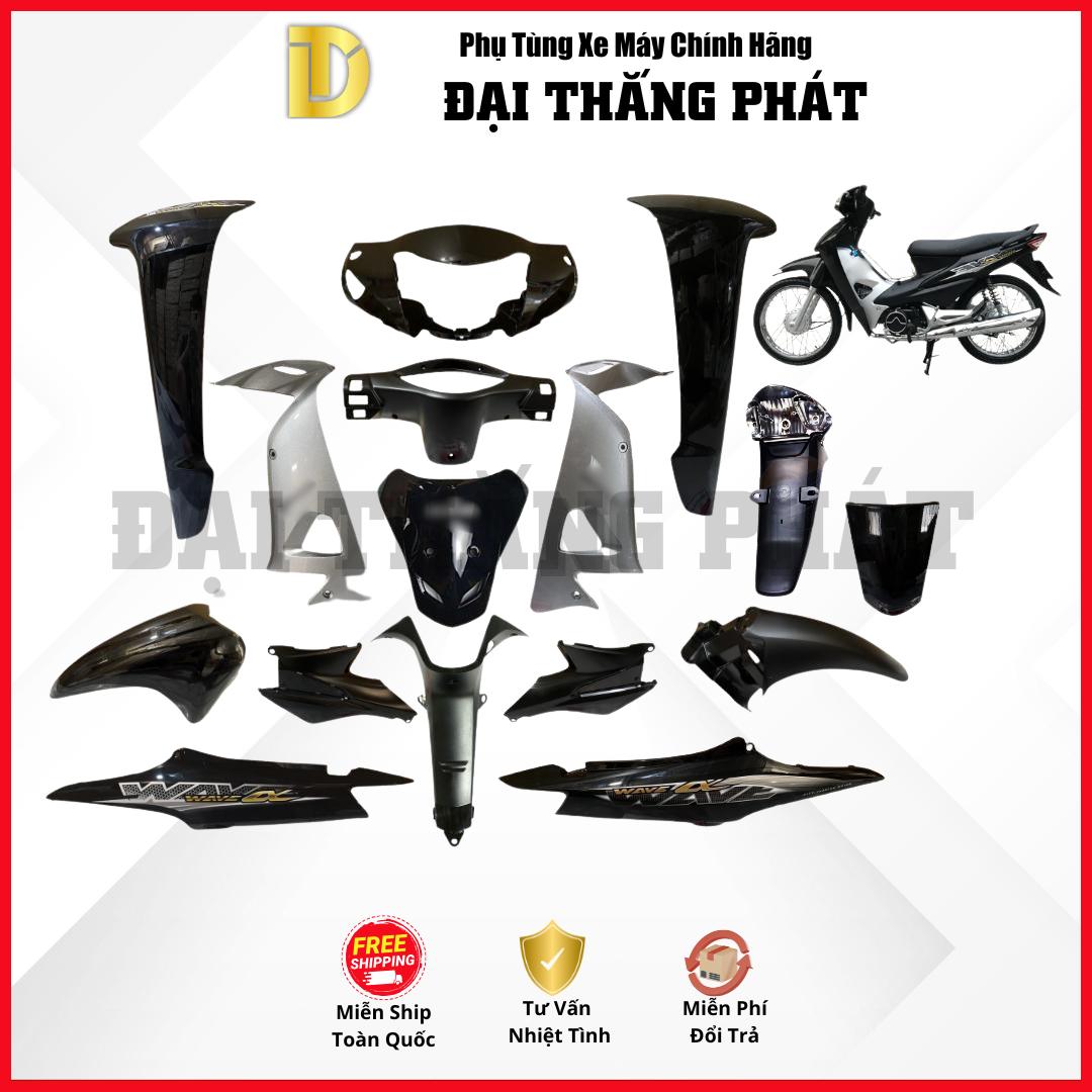 (Có bán lẻ) Dàn áo Wave Alpha 100cc năm 2016 Màu Đen NH-B25 chính hãng Honda