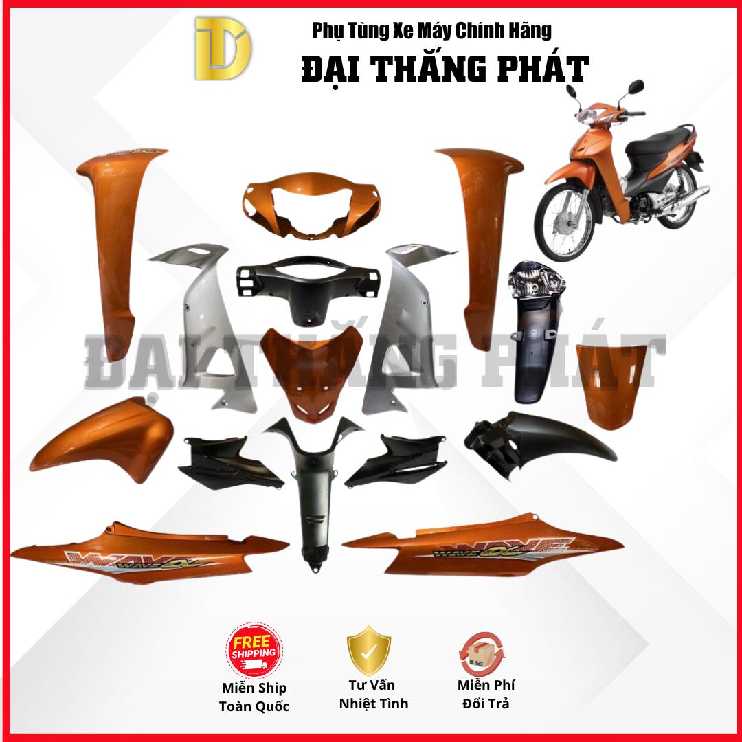 (Có bán lẻ) Dàn áo Wave Alpha 100cc năm 2016 Màu Vàng đồng YR322 chính hãng Honda