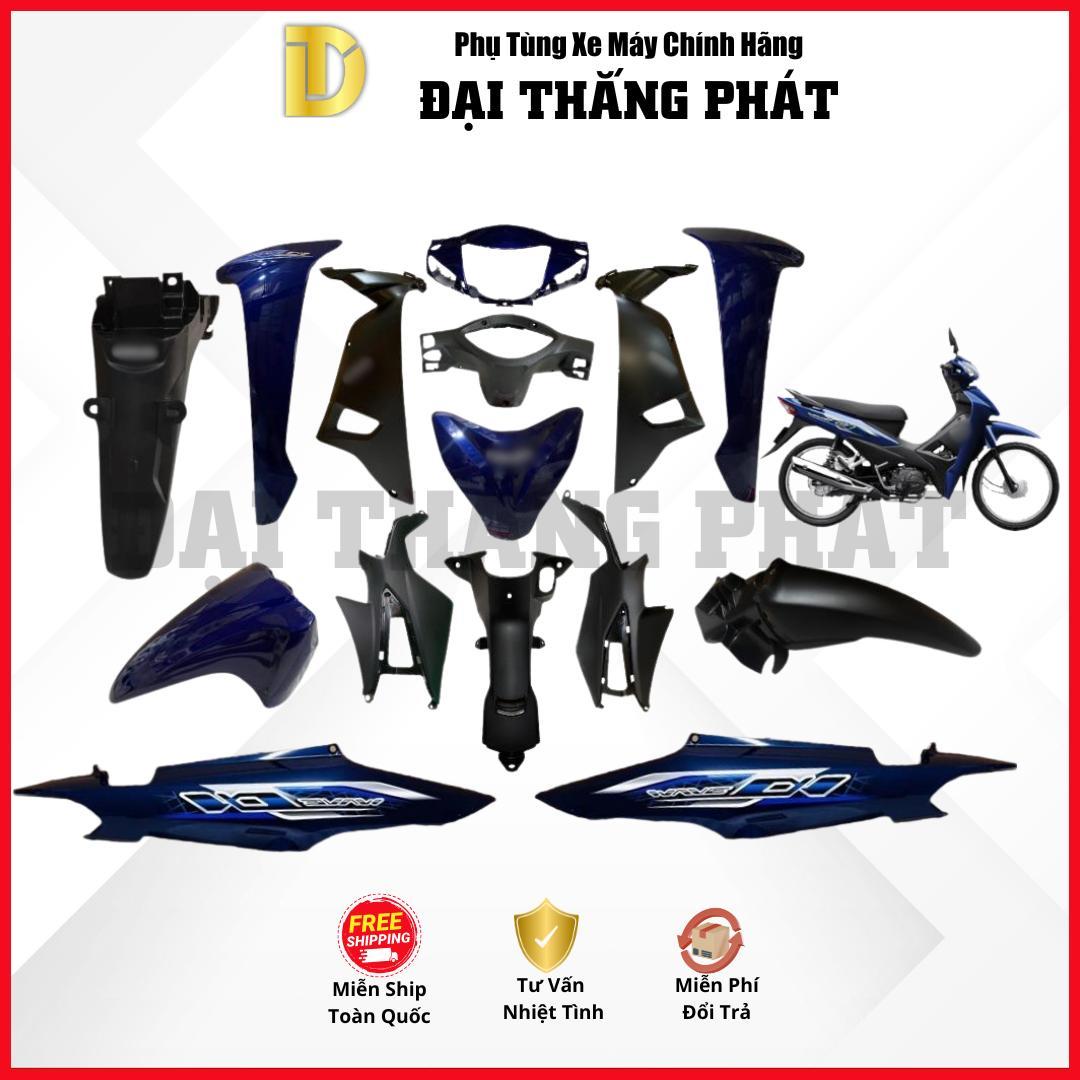 (Có bán lẻ) Dàn áo | Bộ nhựa Wave Alpha 110cc K89 năm 2024 – Phiên bản tiêu chuẩn – Màu Xanh bạc PB421M chính hãng Honda