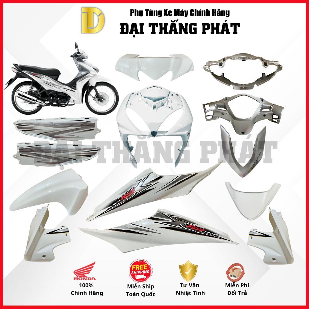 (Có bán lẻ) Dàn áo xe Wave RSX 110cc năm 2009 – màu Trắng – NHA96P chính hãng Honda