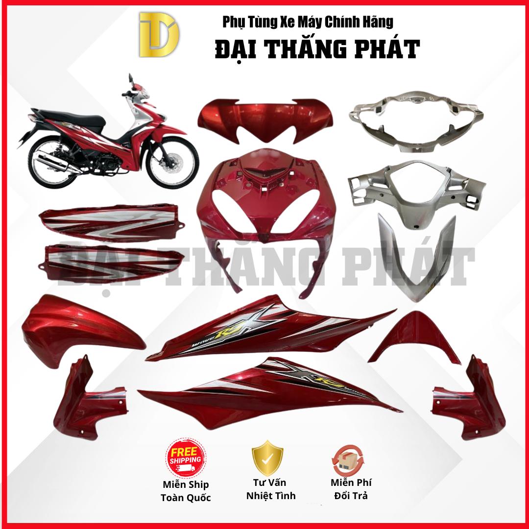 (Có bán lẻ) Dàn áo xe Wave RSX 110cc năm 2009 – màu Đỏ – R313C chính hãng Honda