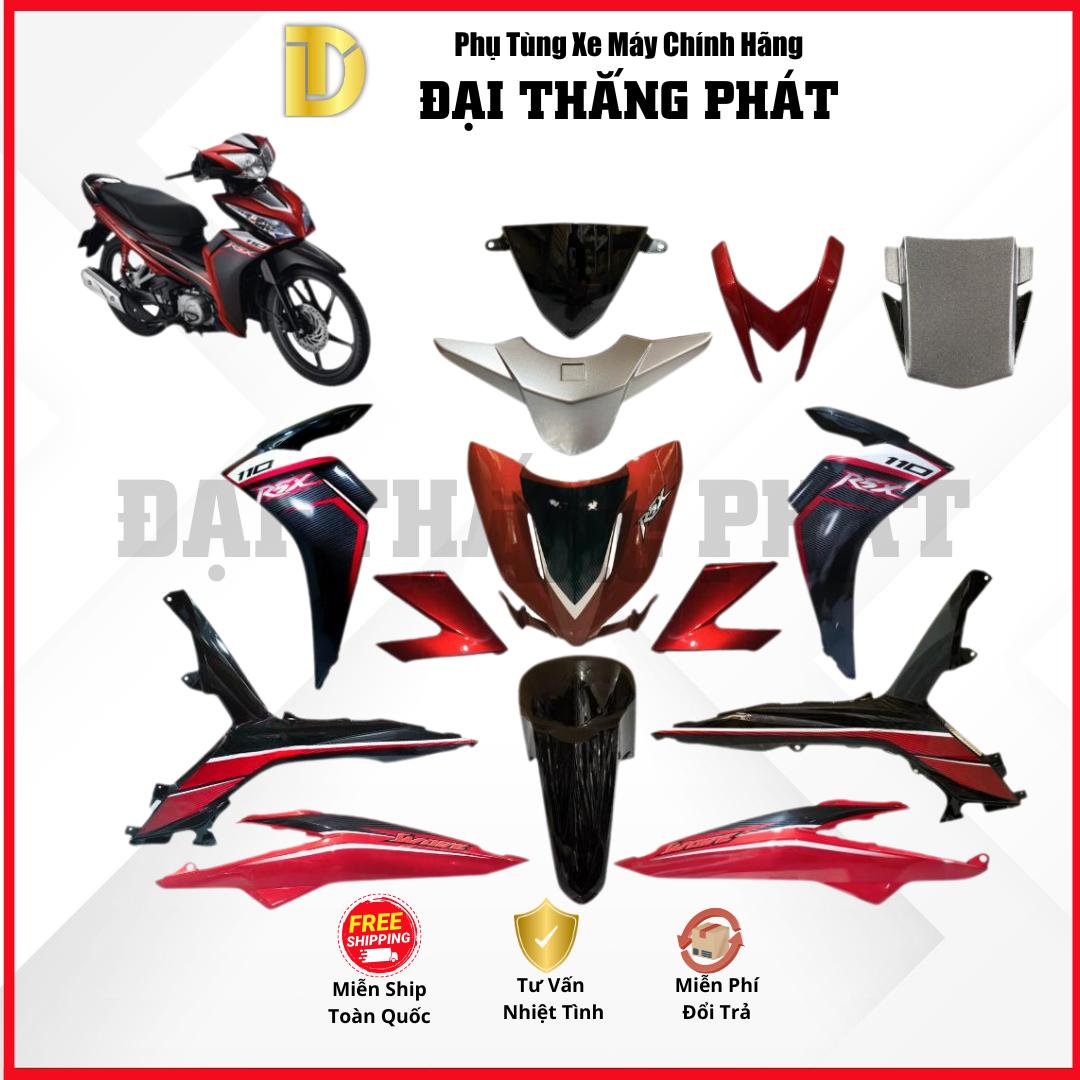 (Có bán lẻ) Dàn áo xe Wave RSX 110cc K07 năm 2012 – màu Đỏ – R340 chính hãng Honda