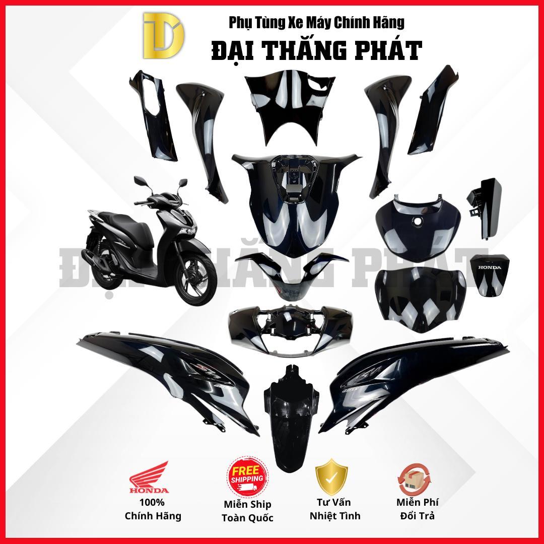 (Có bán lẻ) Dàn áo xe SH 160cc (2023) K0R màu Đen bóng – NHB25 – Phiên bản tiêu chuẩn chính hãng Honda