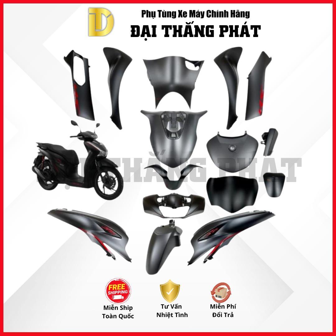 (Có bán lẻ) Dàn áo xe SH160cc (2024) K0R màu Đen Nhám NHA76 phiên bản đặc biệt chính hãng Honda