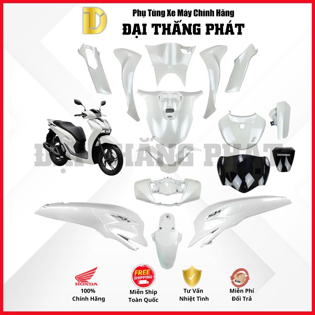 (Có bán lẻ) Dàn áo xe SH 125cc (2023) K0R màu Trắng đen – NHB35 – Phiên bản tiêu chuẩn chính hãng Honda
