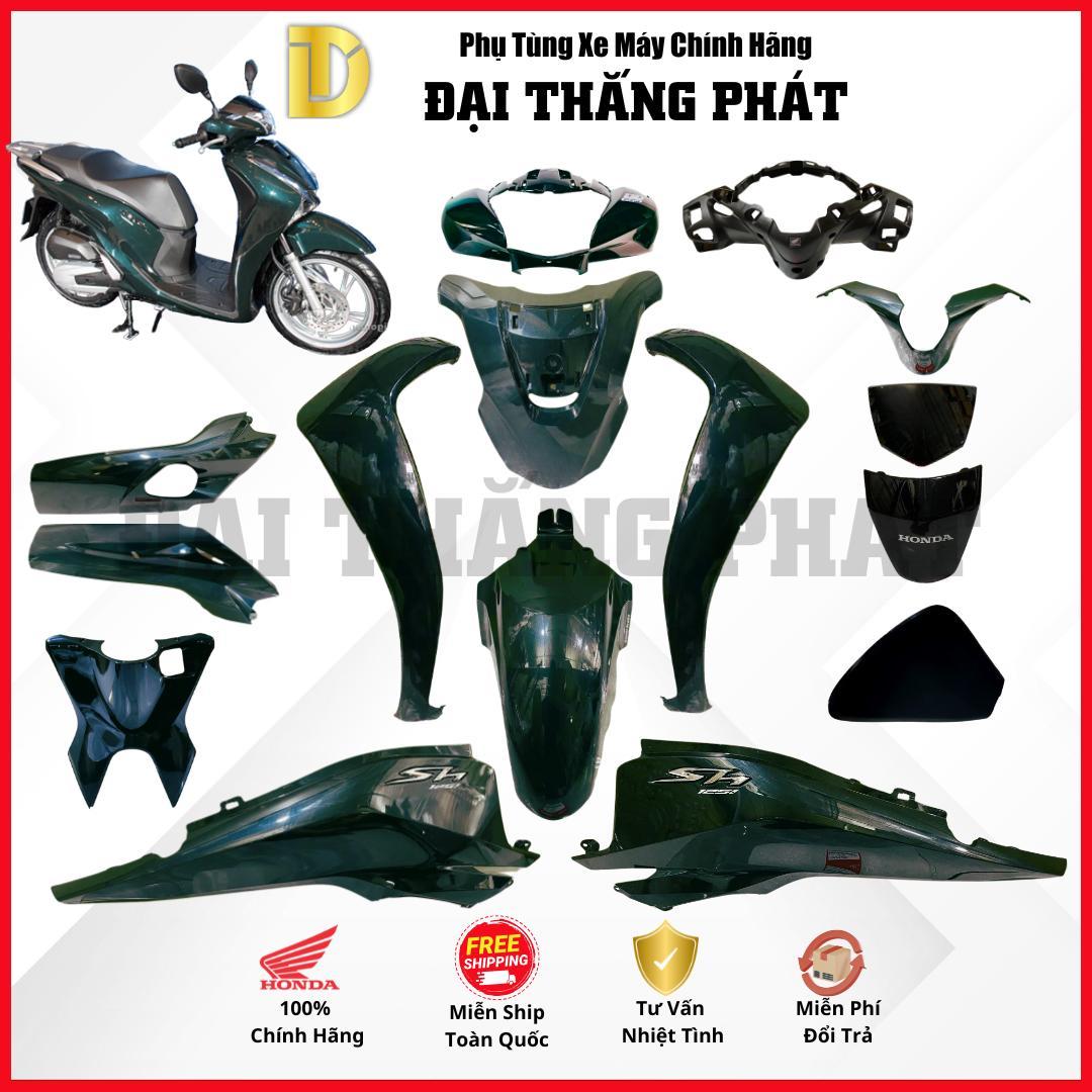 (Có bán lẻ) Dàn áo xe SH 125/150cc K77 (2016-2017-2018-2019) – màu Xanh lục – G209 chính hãng Honda