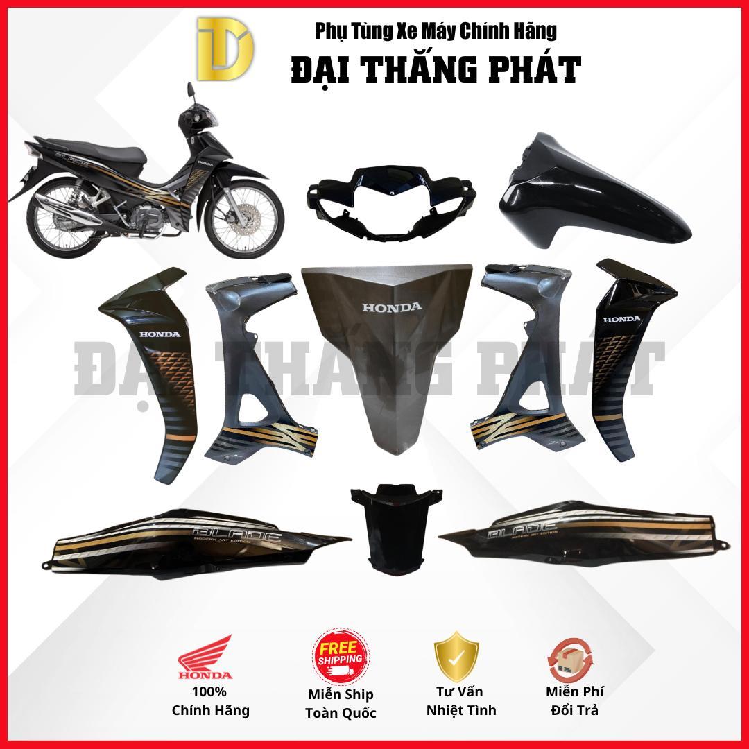 (Có bán lẻ) Dàn áo xe Blade Số K57 năm 2014 màu Đen xám tem vàng – NHB25 chính hãng Honda