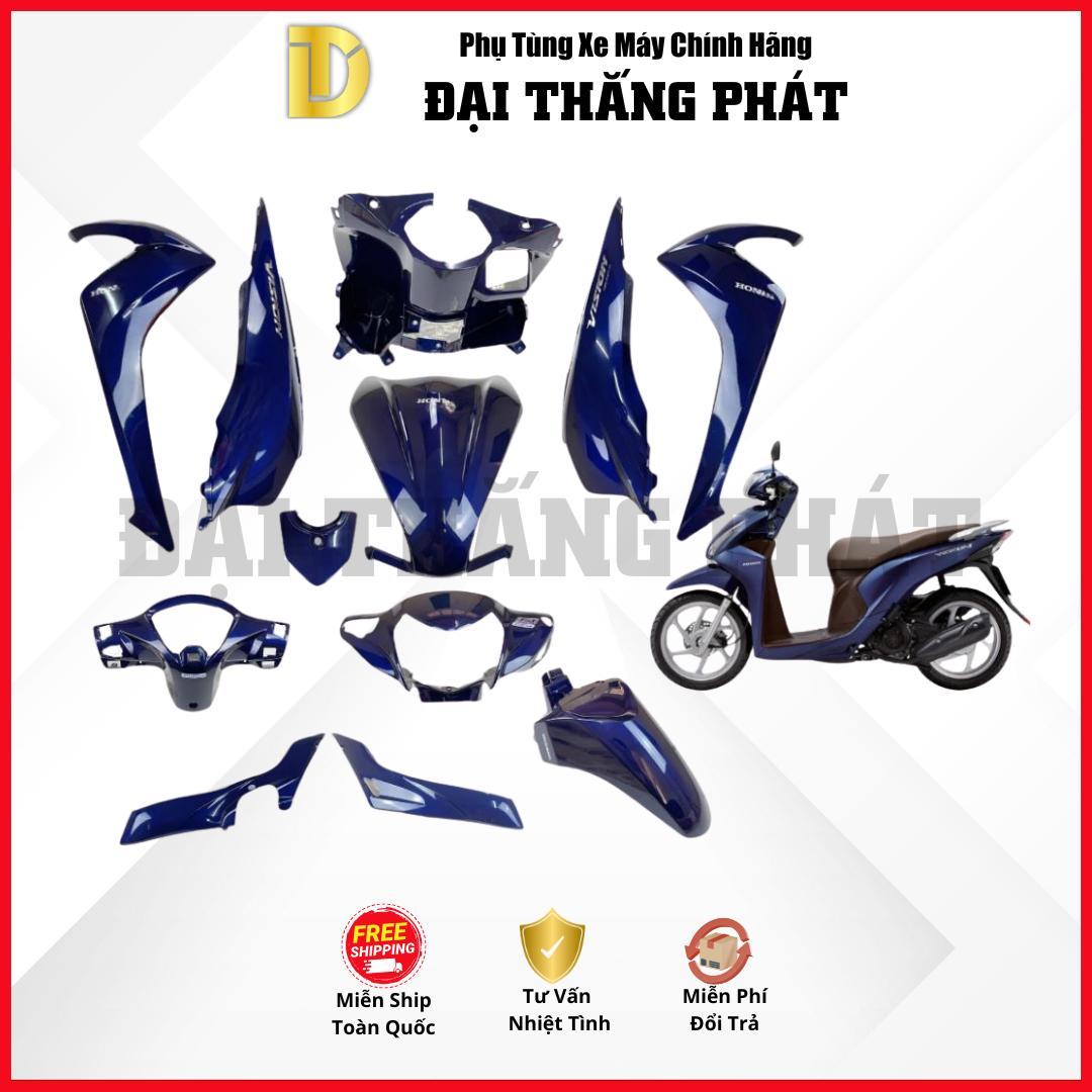 (Có bán lẻ) Dàn áo Vision 110cc K44 năm 2014 – Màu Xanh mực – PB390 chính hãng Honda