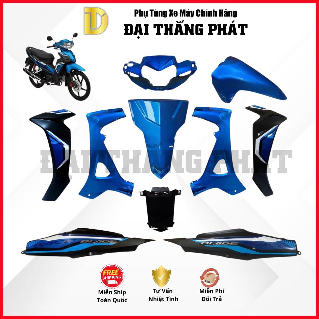 (Có bán lẻ) Dàn áo xe Blade Số K57 năm 2019 màu Xanh – Phanh đĩa – B189 chính hãng Honda