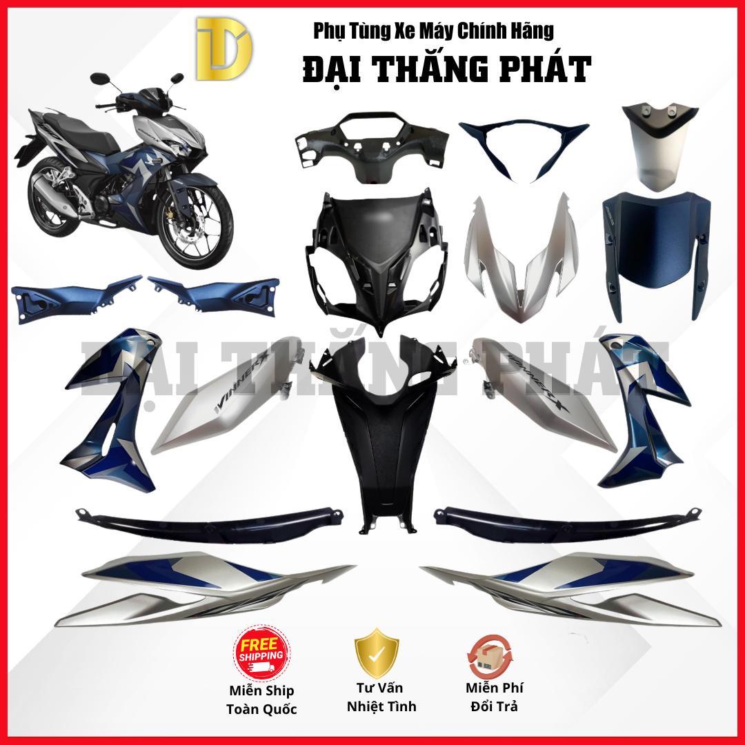 (Có bán lẻ) Dàn áo xe Winner X K56 năm 2019 màu Xanh bạc đen – PB406 chính hãng Honda