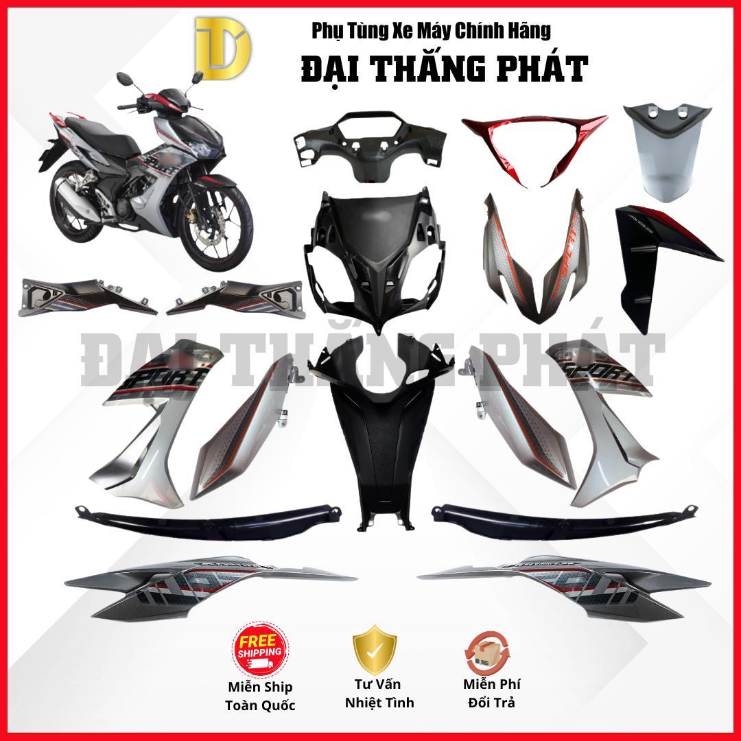 (Có bán lẻ) Dàn áo xe Winner X 150cc năm 2020 màu Bạc Đen Đỏ – NHB56 – Phiên bản thể thao – Phanh ABS chính hãng Honda