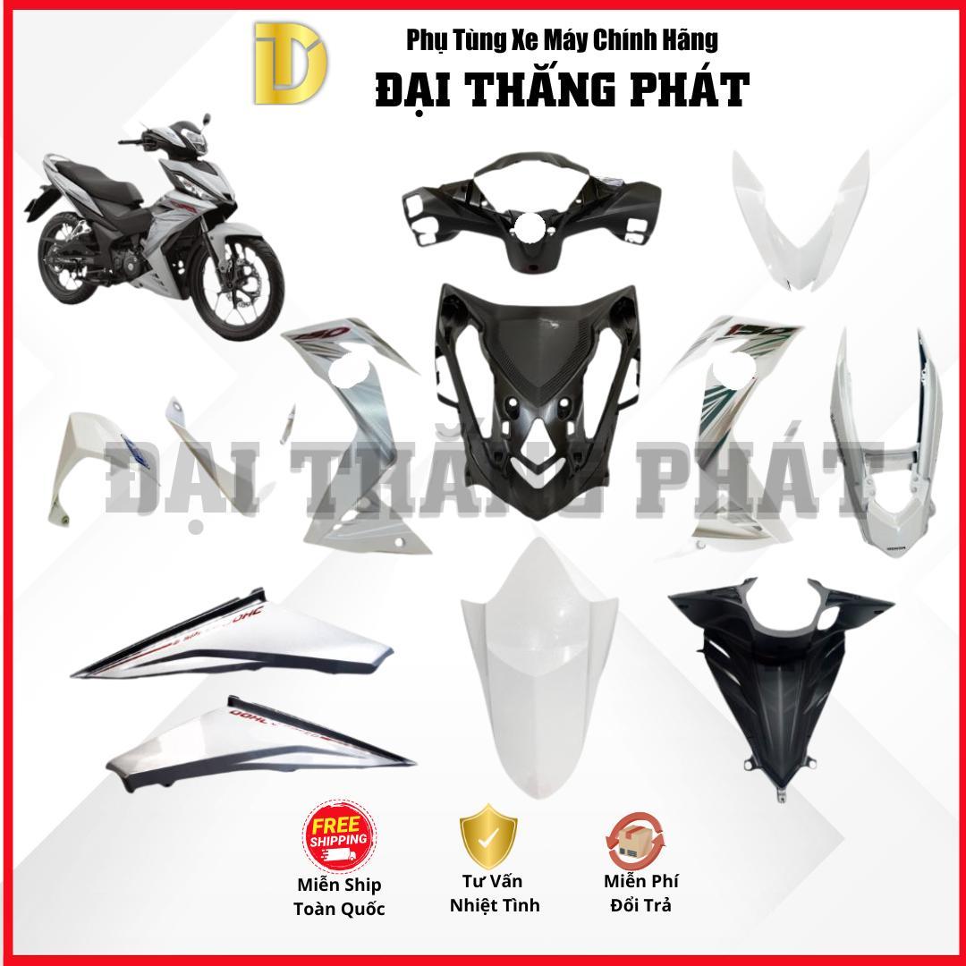 (Có bán lẻ) Dàn áo xe Winner K56 (2016) màu Trắng đen – NHB35 chính hãng Honda