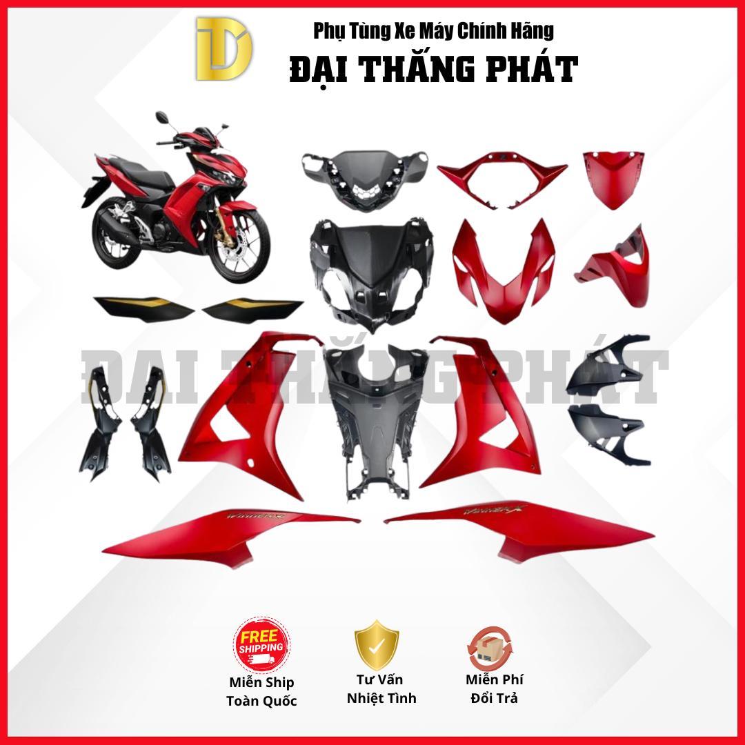 (Có bán lẻ) Dàn áo xe Winner năm 2024 màu Đỏ đen – R406 – Phiên bản đặc biệt chính hãng Honda