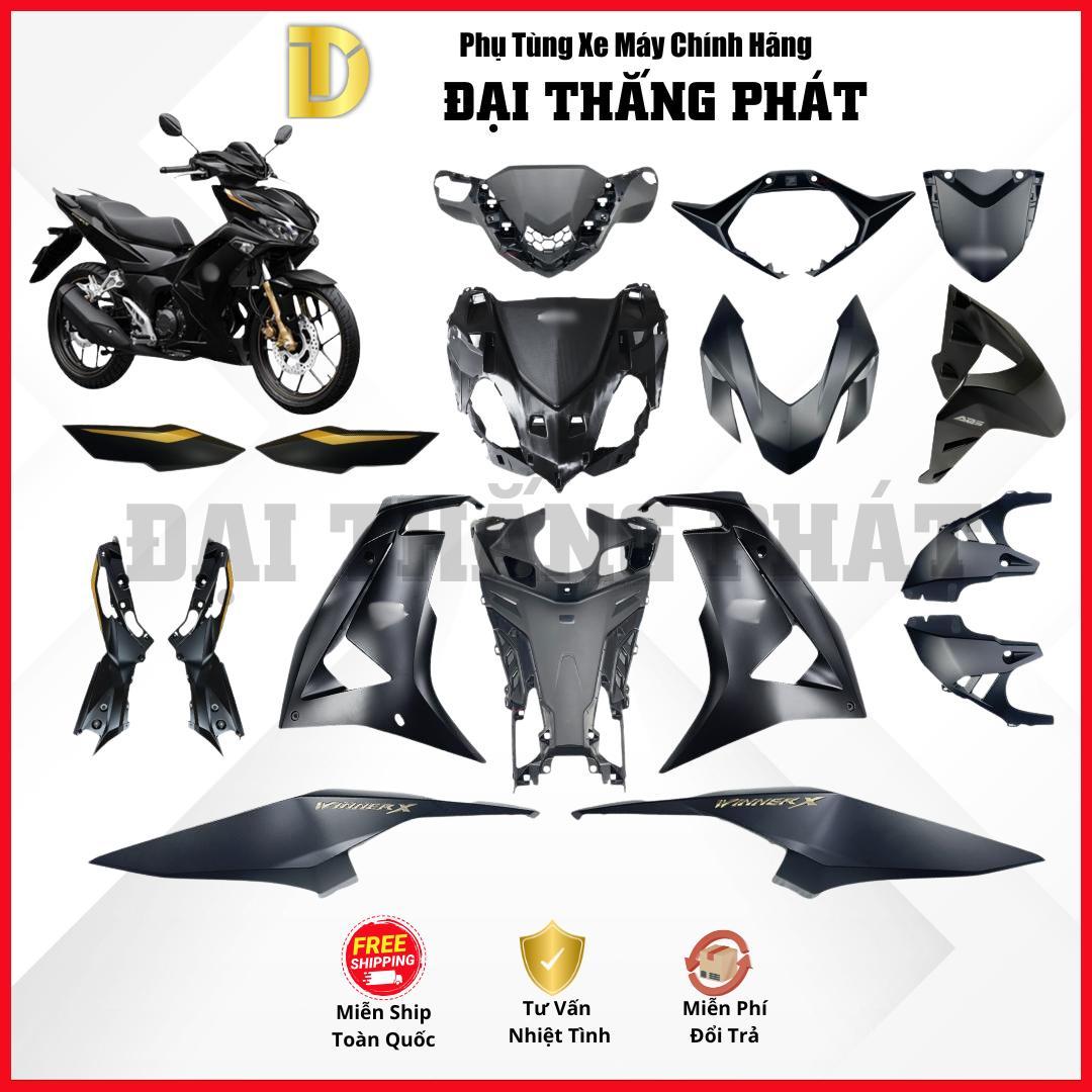 (Có bán lẻ) Dàn áo xe Winner năm 2024 màu Đen nhám vàng – NHA76 – Phiên bản đặc biệt chính hãng Honda