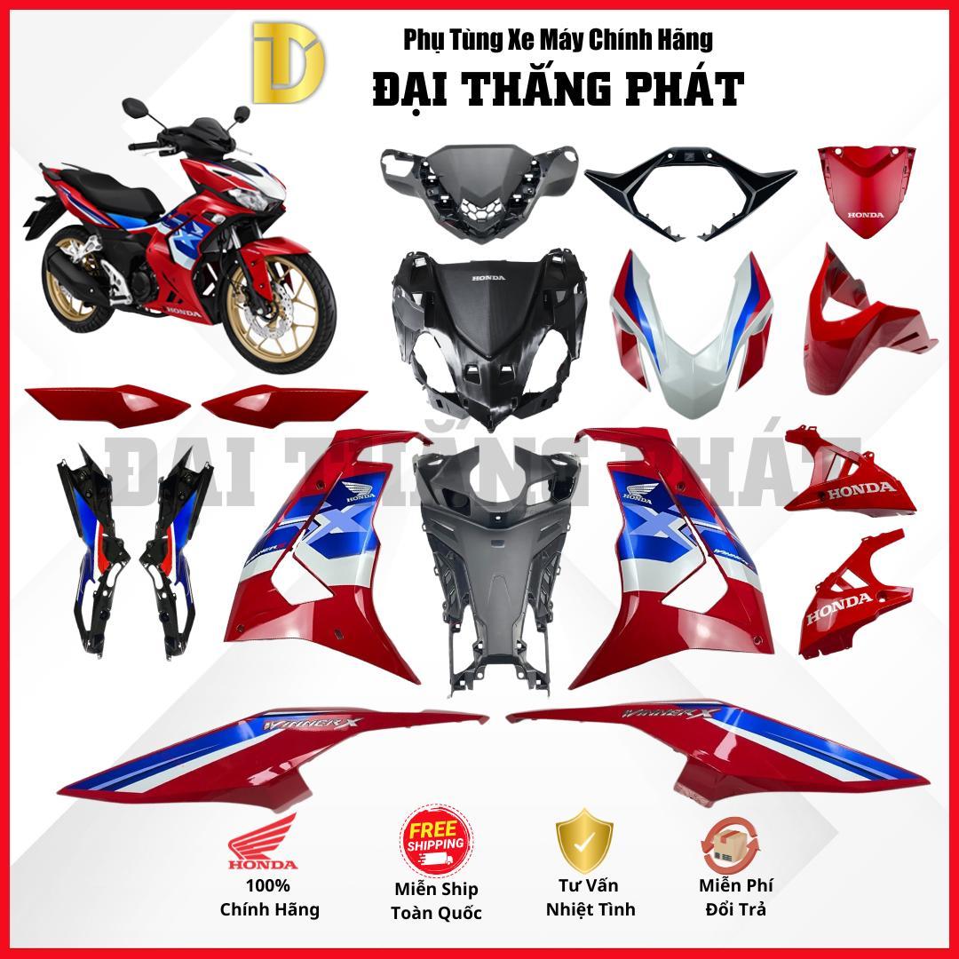 (Có bán lẻ) Dàn áo xe Winner năm 2023 màu Đỏ đen trắng – R389 – Phiên bản Thể Thao chính hãng Honda