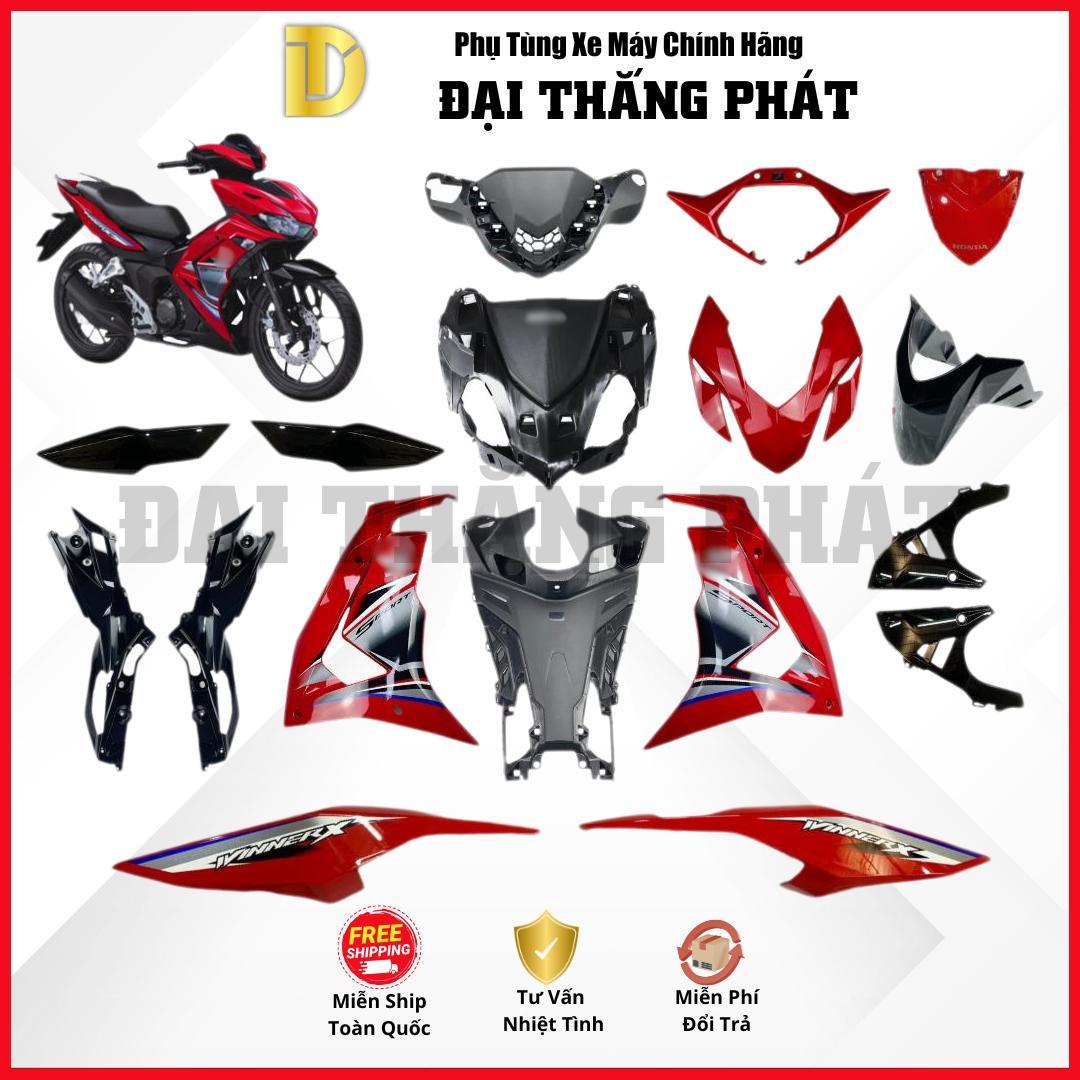 (Có bán lẻ) Dàn áo xe Winner 150cc năm 2022 màu Đỏ – R389 – Phiên bản Tiêu Chuẩn – Phanh thường chính hãng Honda