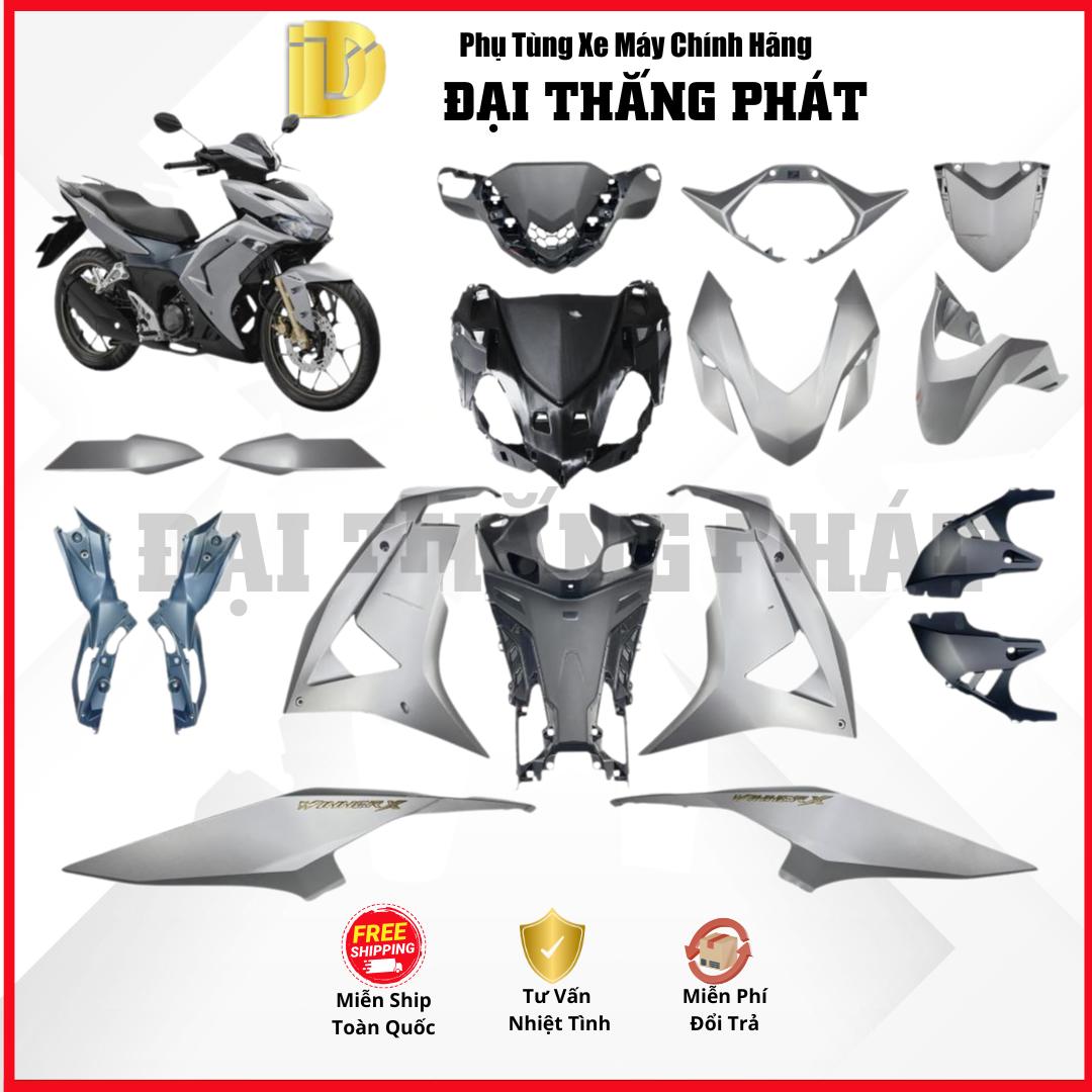 (Có bán lẻ) Dàn áo xe Winner 150cc năm 2022 màu Bạc Đen Xanh – NHB18M – Phiên bản Đặc biệt – Phanh ABS chính hãng Honda