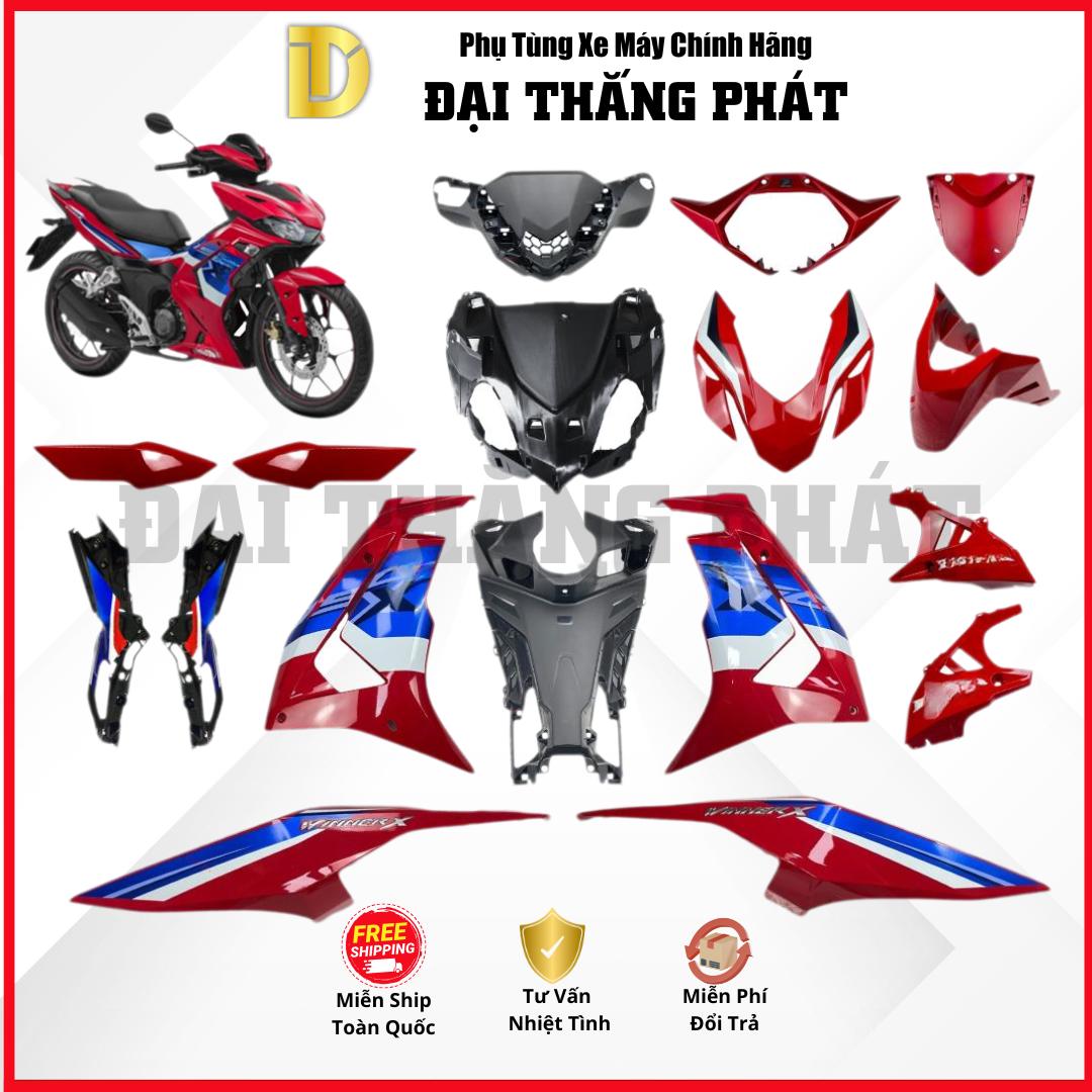 (Có bán lẻ) Dàn áo xe Winner 150cc năm 2022 màu Đỏ Đen – R389 – Phiên bản Thể Thao – Phanh ABS chính hãng Honda