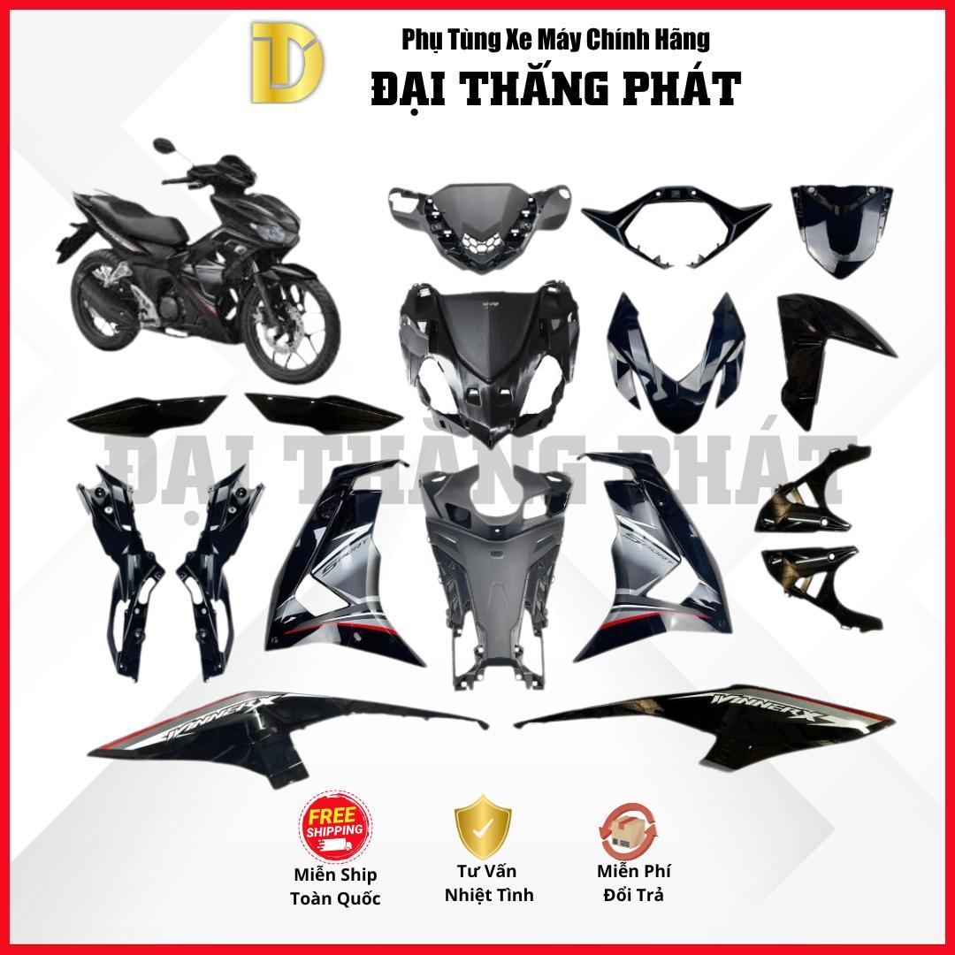 (Có bán lẻ) Dàn áo xe Winner 150cc năm 2022 màu Đen – NHB25M – Phiên bản Tiêu Chuẩn – Phanh thường chính hãng Honda