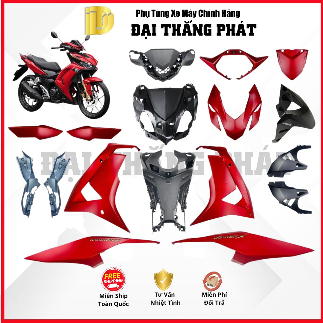 (Có bán lẻ) Dàn áo xe Winner 150cc năm 2022 màu Đỏ Đen Xanh – R406M – Phiên bản Đặc biệt – Phanh ABS chính hãng Honda