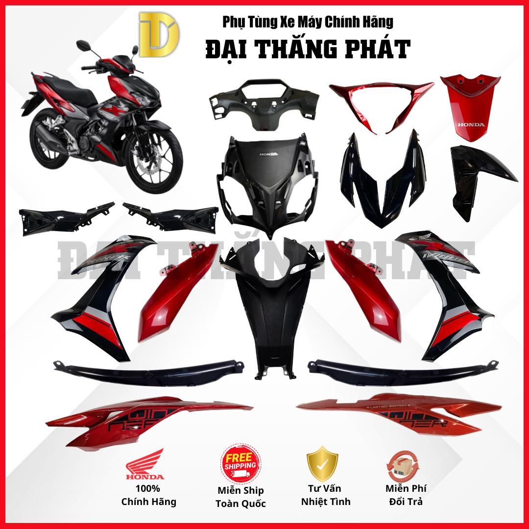(Có bán lẻ) Dàn áo xe Winner X 150cc năm 2021 màu Đen Đỏ Xám -R340C- Phiên bản giới hạn – Phanh thường chính hãng Honda