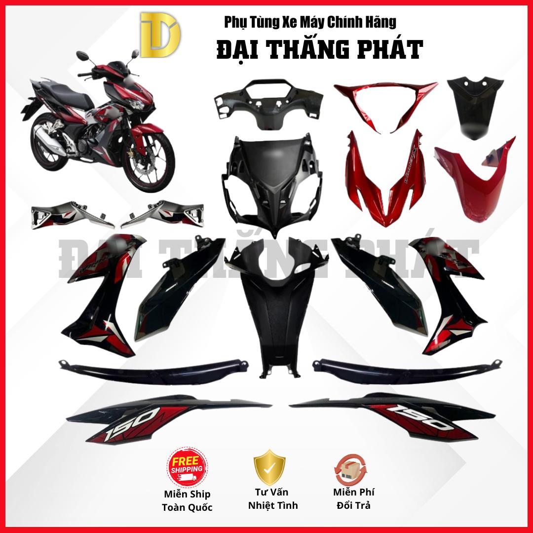 (Có bán lẻ) Dàn áo xe Winner X 150cc năm 2020 màu Đỏ Đen Bạc – R340C – Phiên bản camo – Phanh thường chính hãng Honda