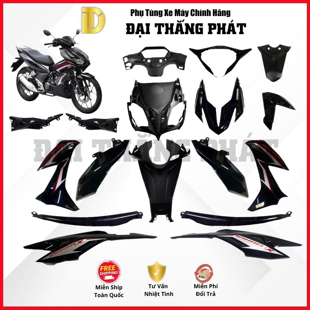 (Có bán lẻ) Dàn áo xe Winner X 150cc năm 2020 màu Đen – NHB25M – Phiên bản thể thao – Phanh thường chính hãng Honda