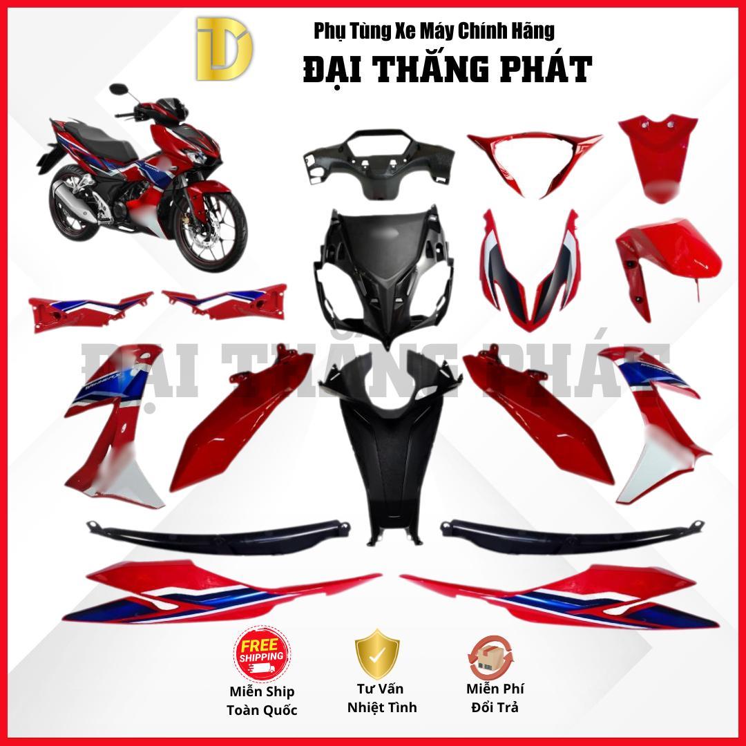 (Có bán lẻ) Dàn áo xe Winner X K56 năm 2019 màu Đỏ xanh trắng đen – R389 chính hãng Honda