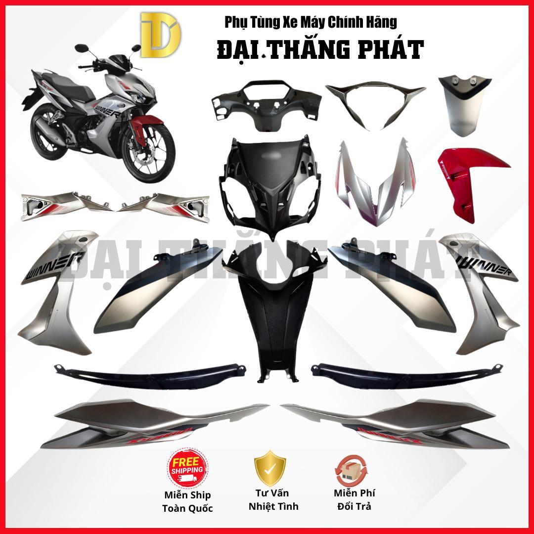 (Có bán lẻ) Dàn áo xe Winner X K56 năm 2019 màu Bạc đỏ đen – NHA40 chính hãng Honda