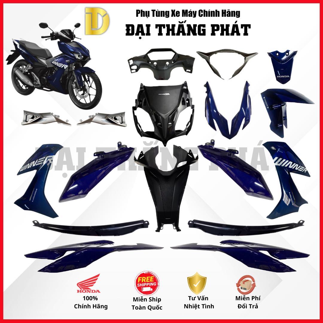 (Có bán lẻ) Dàn áo xe Winner X K56 năm 2019 màu Xanh bạc đen – PB421 chính hãng Honda