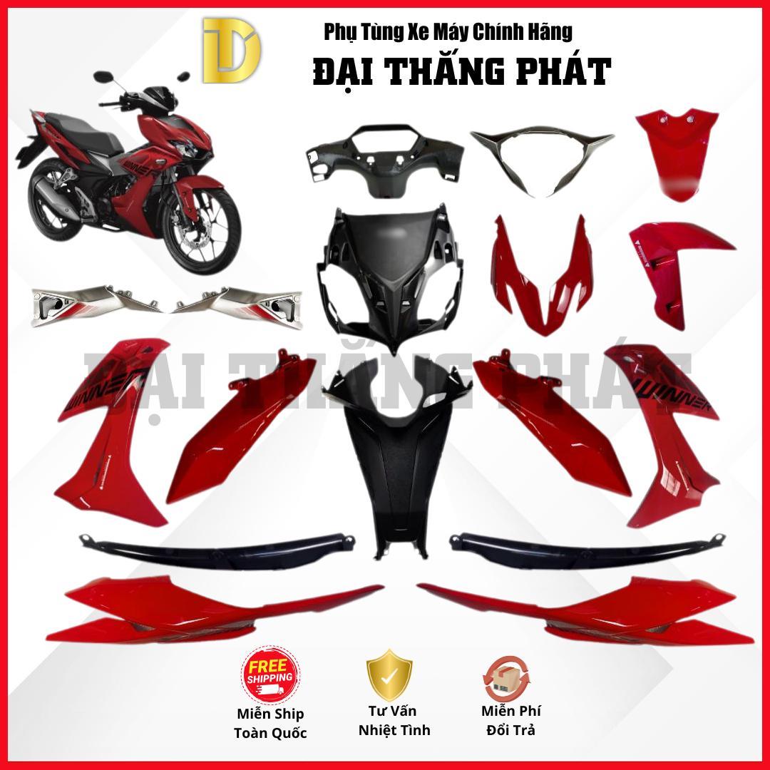 (Có bán lẻ) Dàn áo xe Winner X K56 năm 2019 màu Đỏ bạc đen – R389 chính hãng Honda