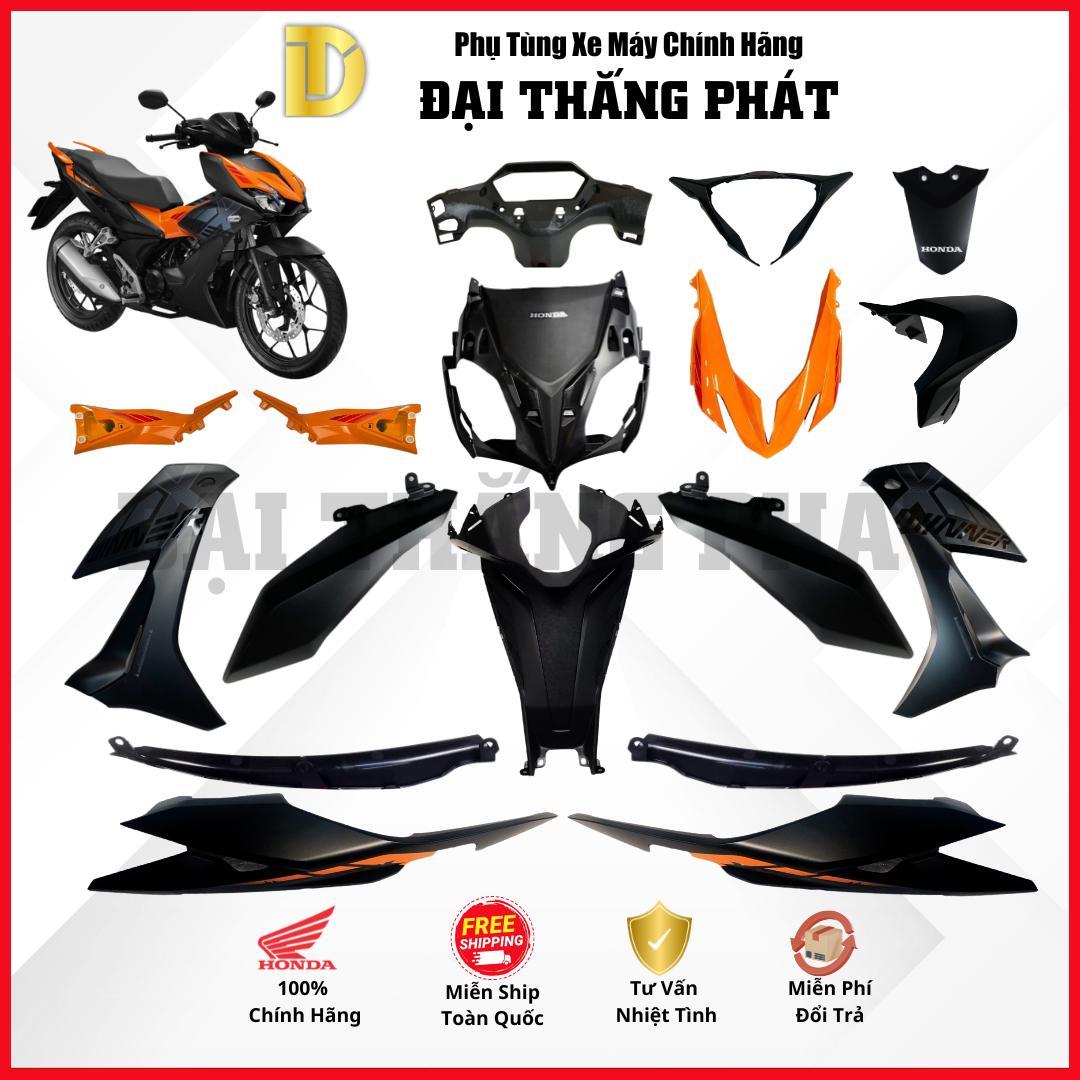 (Có bán lẻ) Dàn áo xe Winner X K56 năm 2019 màu Đen Cam – NHA76T chính hãng Honda
