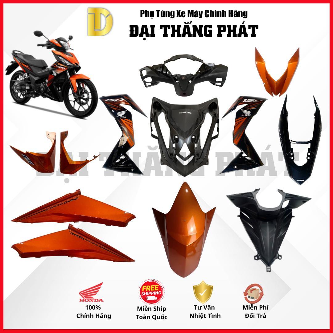 (Có bán lẻ) Dàn áo xe Winner K56 (2016) màu Cam – YR322C chính hãng Honda
