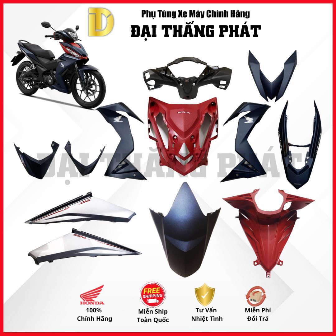(Có bán lẻ) Dàn áo xe Winner K56 (2016) màu Xanh đỏ đen – PB406 chính hãng Honda