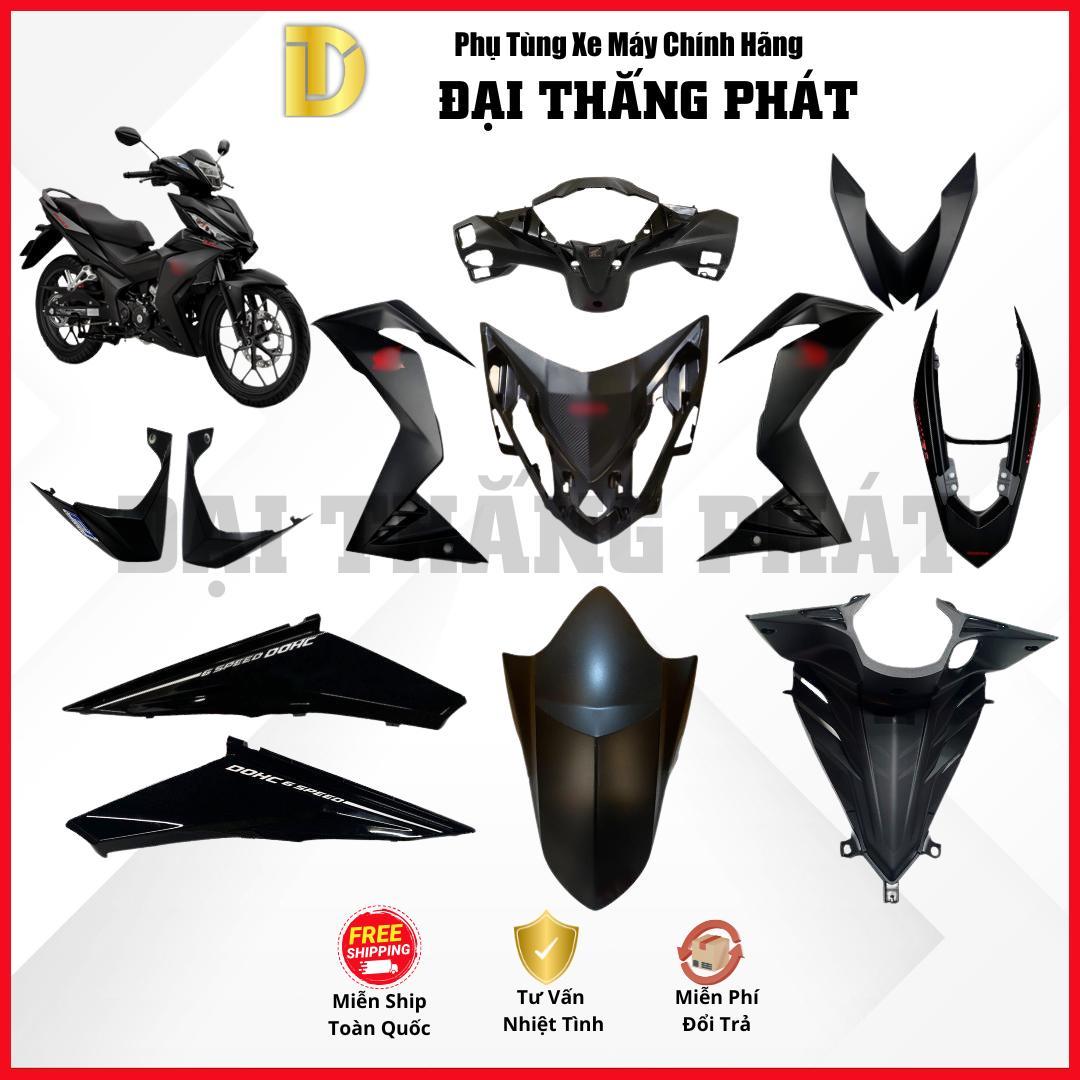 (Có bán lẻ) Dàn áo xe Winner K56 năm 2017 màu Đen nhám đỏ – NHA76M chính hãng Honda