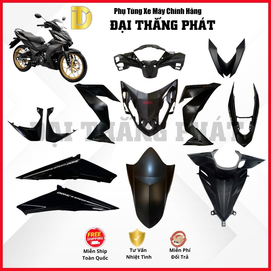 (Có bán lẻ) Dàn áo xe Winner K56 năm 2018 màu Đen nhám vàng – NHA76M chính hãng Honda
