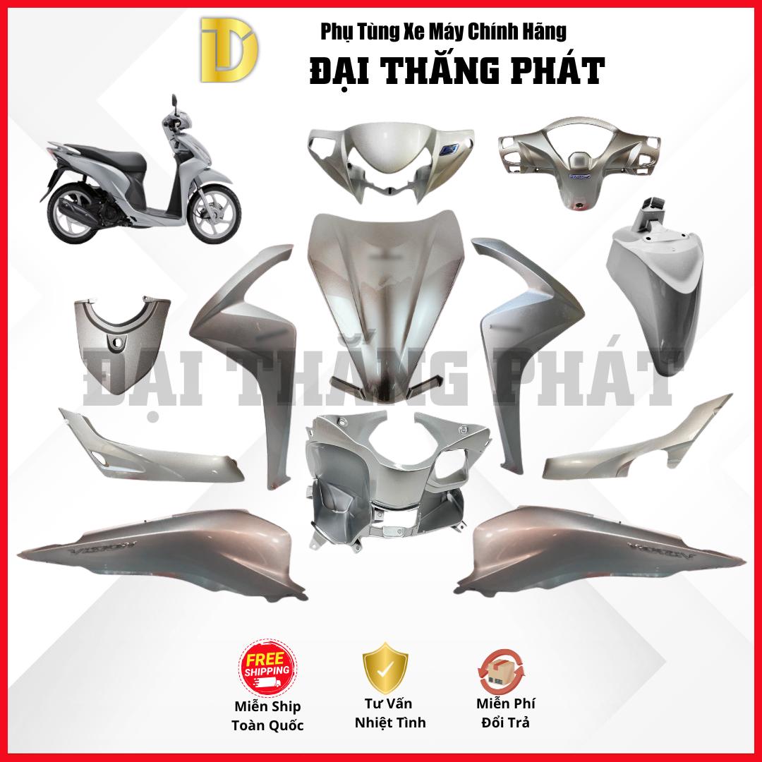 (Có bán lẻ) Dàn áo Vision 110cc K44 năm 2014 màu Bạc – NH411 chính hãng Honda