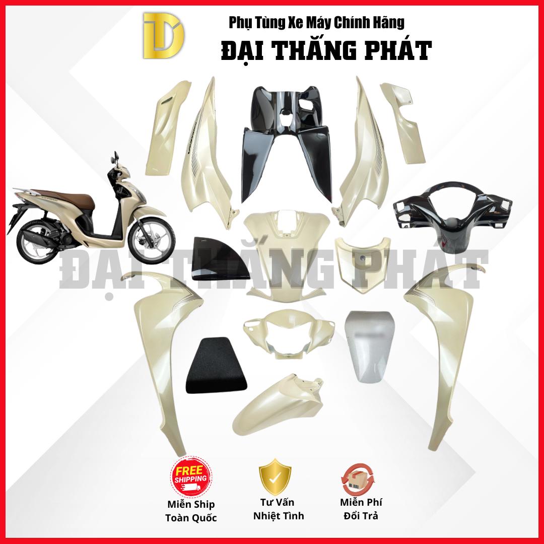 (Có bán lẻ) Dàn áo Vision 110cc (2024) K2C phiên bản Cổ điển-Màu Vàng đen bạc-Y229 chính hãng Honda