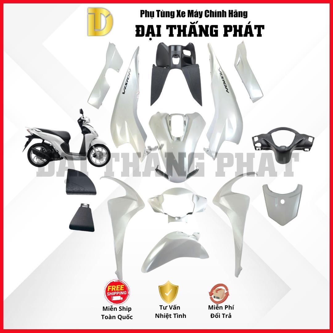 (Có bán lẻ) Dàn áo Vision 110cc năm 2025 K2C màu Trắng đen – NHD01 – phiên bản tiêu chuẩn chính hãng Honda