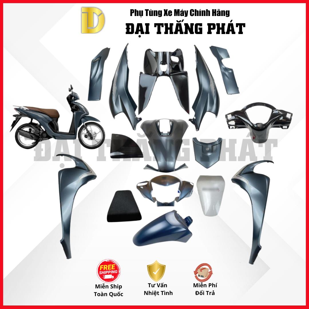 (Có bán lẻ) Dàn áo Vision 110cc (2024) K2C phiên bản Cổ điển-Màu Xanh đen bạc-NHC34 chính hãng Honda