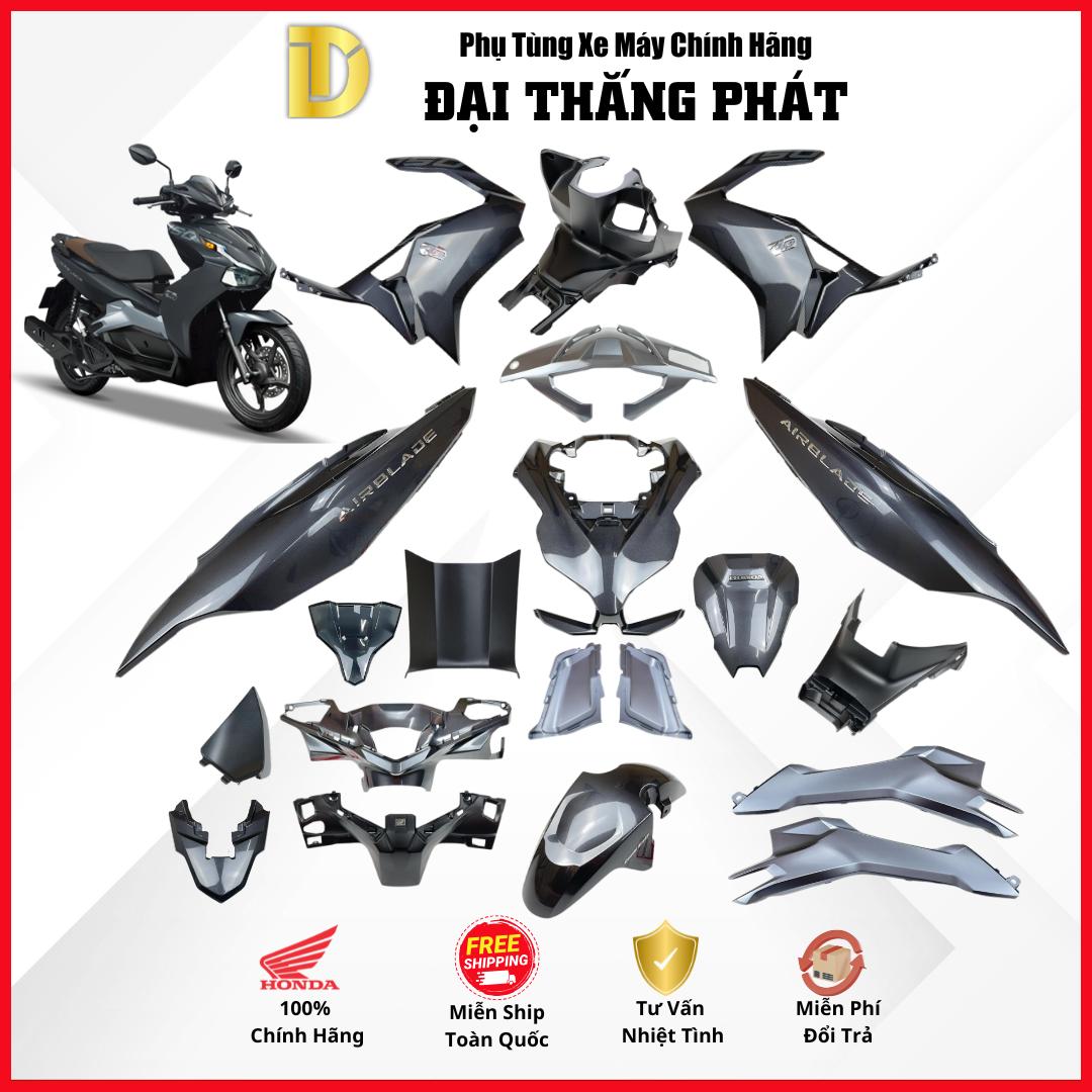 (Có bán lẻ) Dàn nhựa xe Air Blade 150cc K1F/K1G (2020-2021-2022) Màu Xám Đen Bạc NH-C04 chính hãng Honda