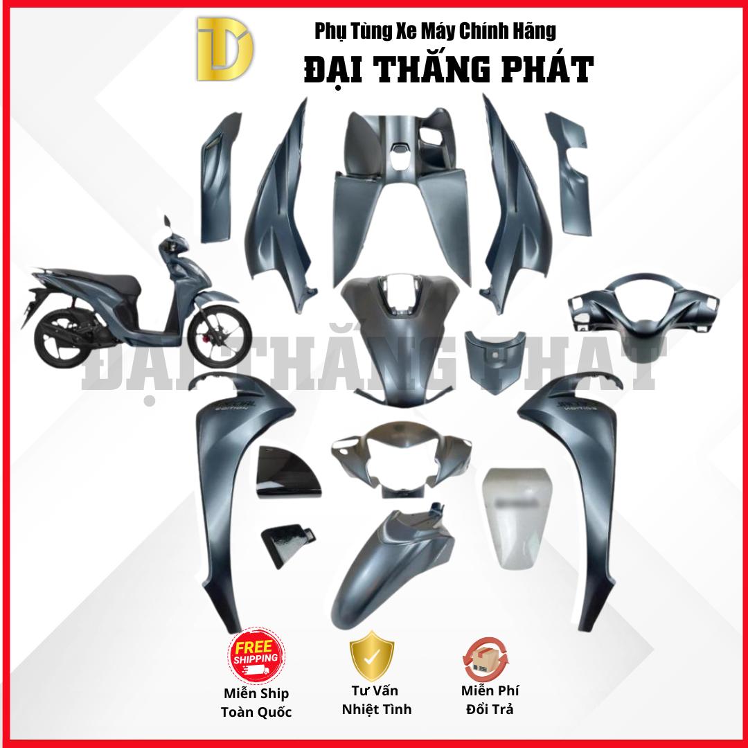 (Có bán lẻ) Dàn áo Vision 110cc (2021) K2C màu Xanh Đen NHC34M phiên bản cá tính chính hãng Honda