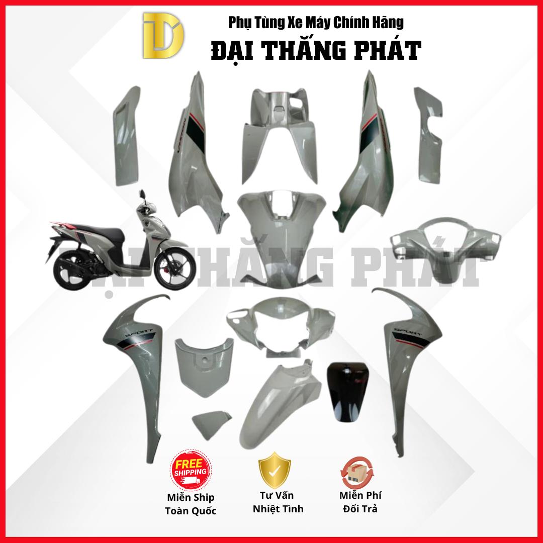 (Có bán lẻ) Dàn áo Vision 110cc K2C (2025) màu Xám xi măng- phiên bản thể thao- NHC60 chính hãng Honda