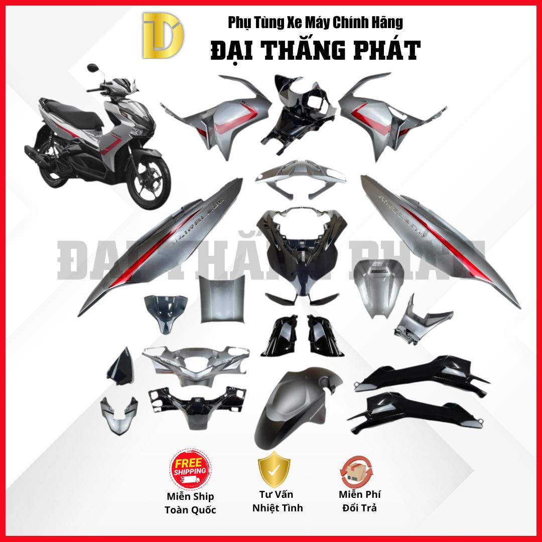 (Có bán lẻ) Dàn nhựa xe Air Blade 125cc K1F/K1G (2020-2021-2022) Phiên Bản Tiêu Chuẩn -Xám đen- NH262M chính hãng Honda