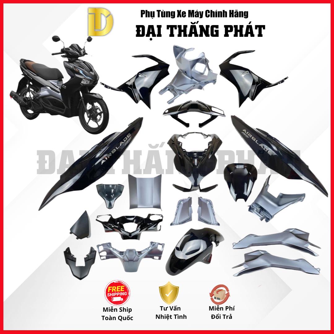 (Có bán lẻ) Dàn nhựa xe Air Blade 150cc K1F/K1G (2020-2021-2022) Phiên Bản Tiêu Chuân-Đen Bạc – NHB25M chính hãng Honda