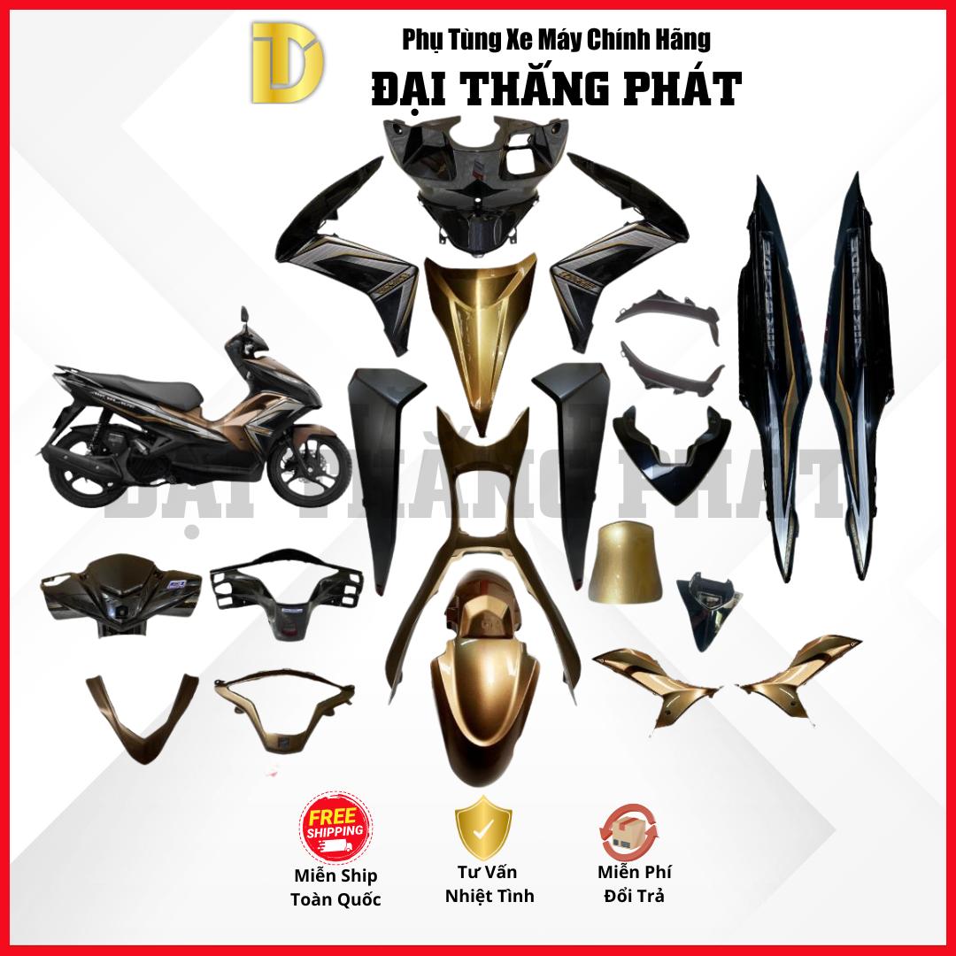 (Có bán lẻ) Dàn áo xe Air Blade 125cc K27 năm 2014 màu Vàng Đen – Y208 chính hãng Honda