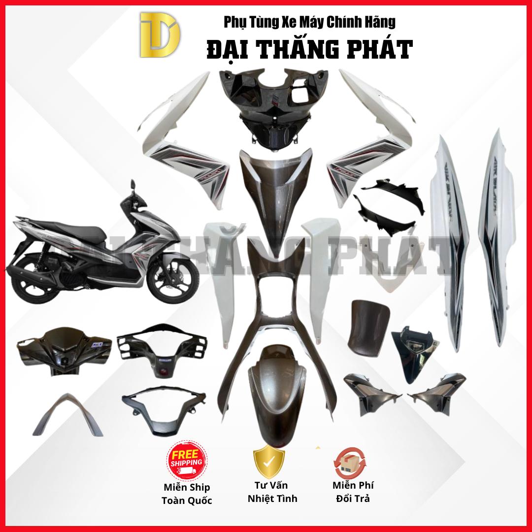 (Có bán lẻ) Dàn áo xe Air Blade 125cc K27 năm 2014 màu Trắng Xám – NHA62X chính hãng Honda