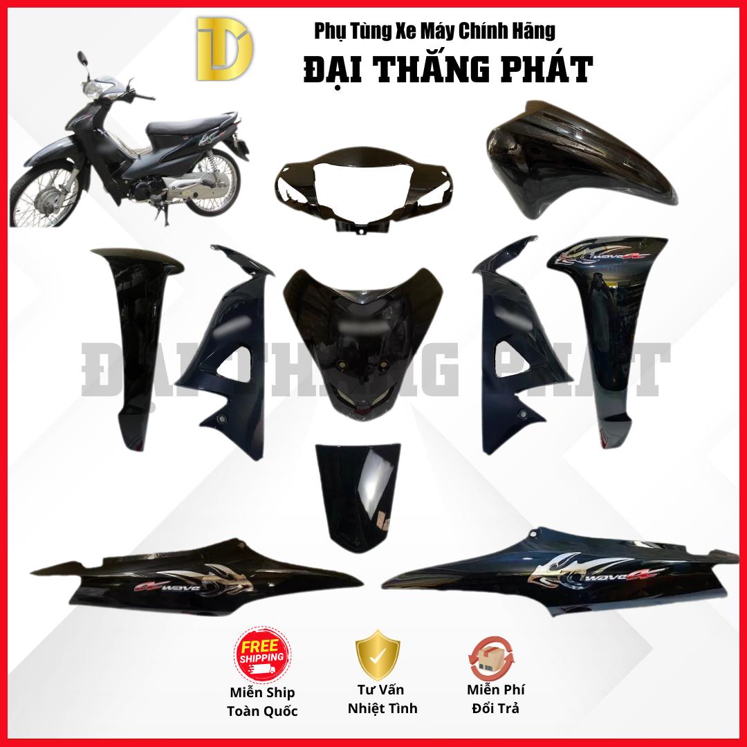 (Có bán lẻ) Dàn áo xe Wave Cá 100cc năm 2006 – màu Đen – NHA69P chính hãng Honda