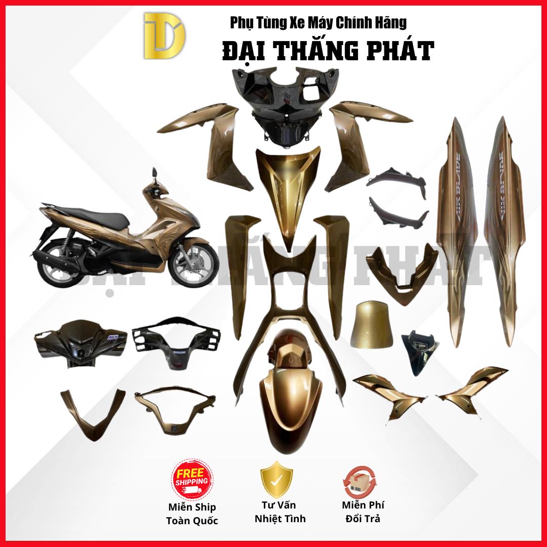 (Có bán lẻ) Dàn áo xe Air Blade 125cc K27 năm 2014 màu Vàng Đen – Y219 chính hãng Honda