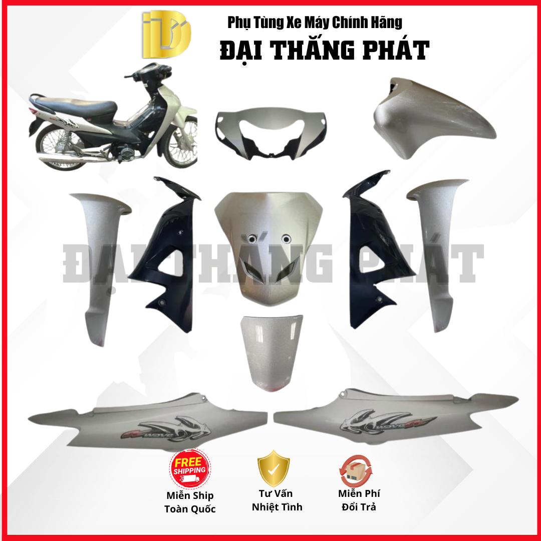 (Có bán lẻ) Dàn áo xe Wave Cá 100cc năm 2006 – màu Bạc – NH411M chính hãng Honda